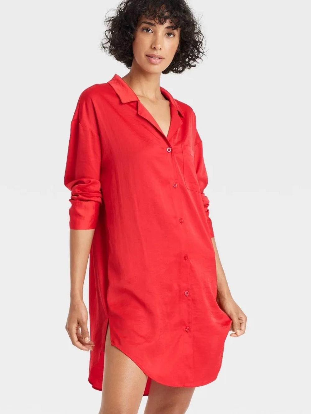 Auden Silky Red Night Shirt